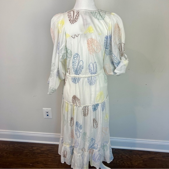 New Raga from Anthro White Embroidered Palm Dress size XS - Picture 3 of 9